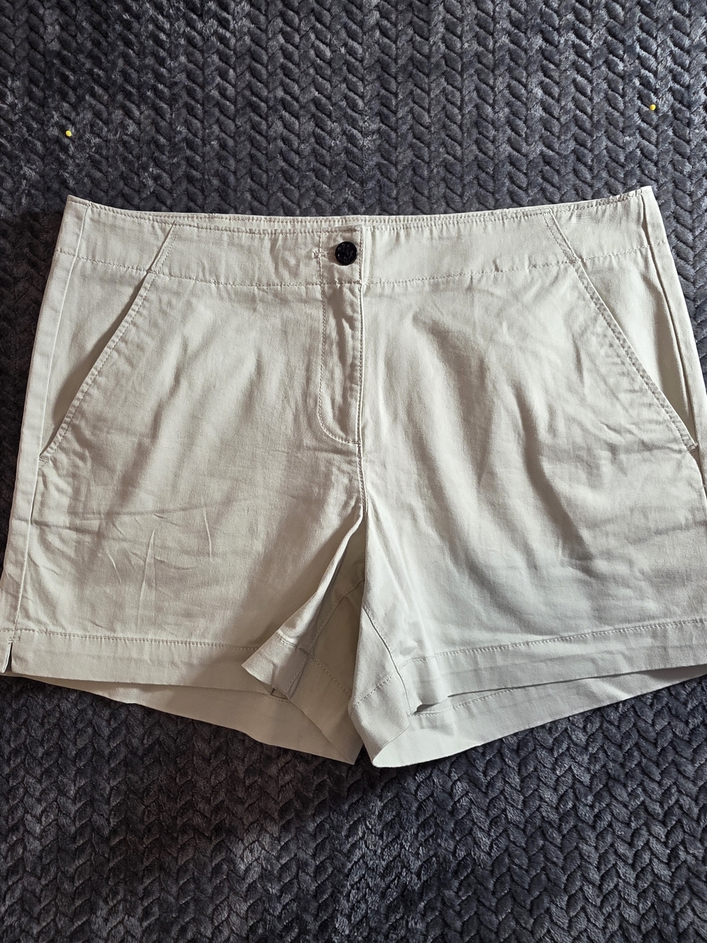 Nautica Women's Light Beige Cotton Blend Bermuda Shorts